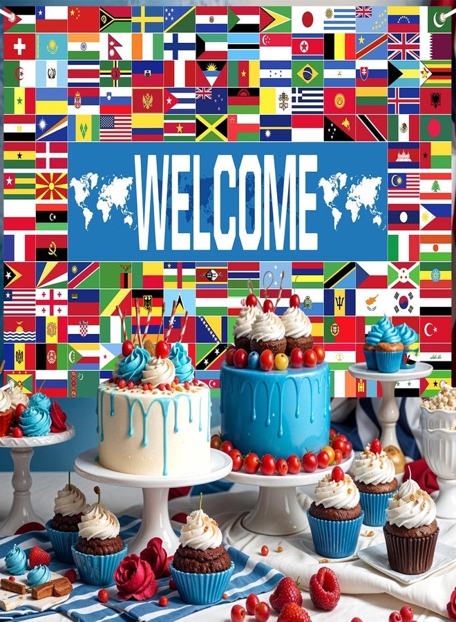 Yoirrat World Flag Banner International Flag Decorations International Welcome Banner Country Flags of The World Backdrop Decorations for School Classroom Office Sport Event Birthday Party Decor - Image 4